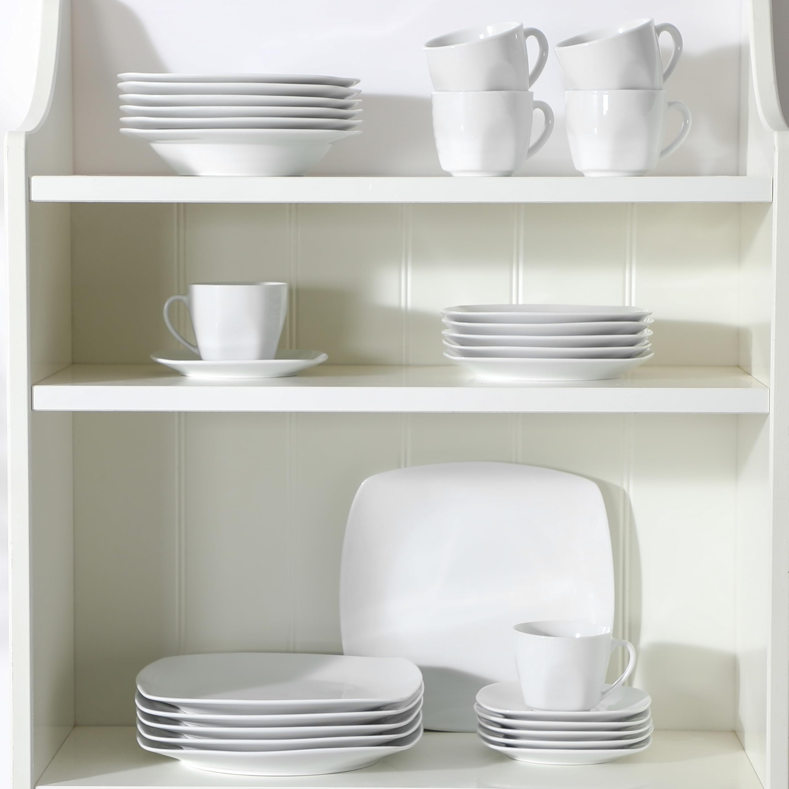 MALACASA Serie Julia Geschirrset 60-tlg für 12 Personen – Porzellan Set mit Speisetellern, Desserttellern, Suppentellern & Kaffeeservice